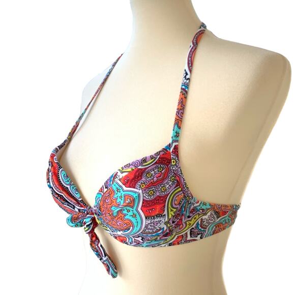 Victoria's Secret Gladys Tri Pure Paisley Push Up Bikini Top Size 32A - Picture 2 of 6